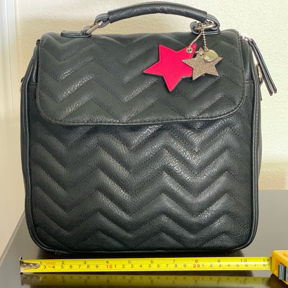 Candie’s Black Convertible Backpack Handbag